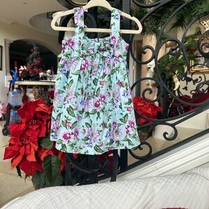 Janie and Jack Aqua Floral Dress